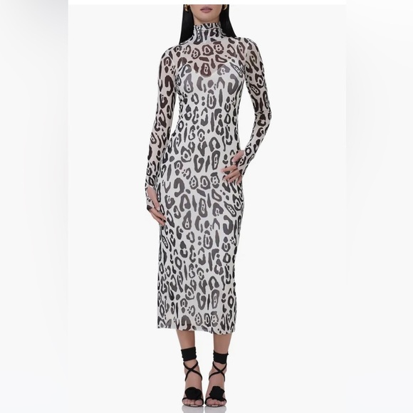 Anthropologie Dresses & Skirts - Anthropologie Black and White Animal Print Dress